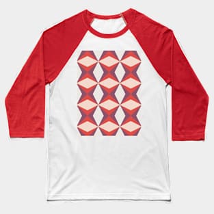 Retro Geometric Diamond Pattern Baseball T-Shirt